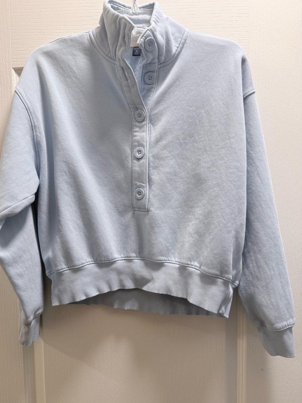 Universal Thread Light Blue Button-Front V-Neck Pullover Sweater - Picture 2 of 6